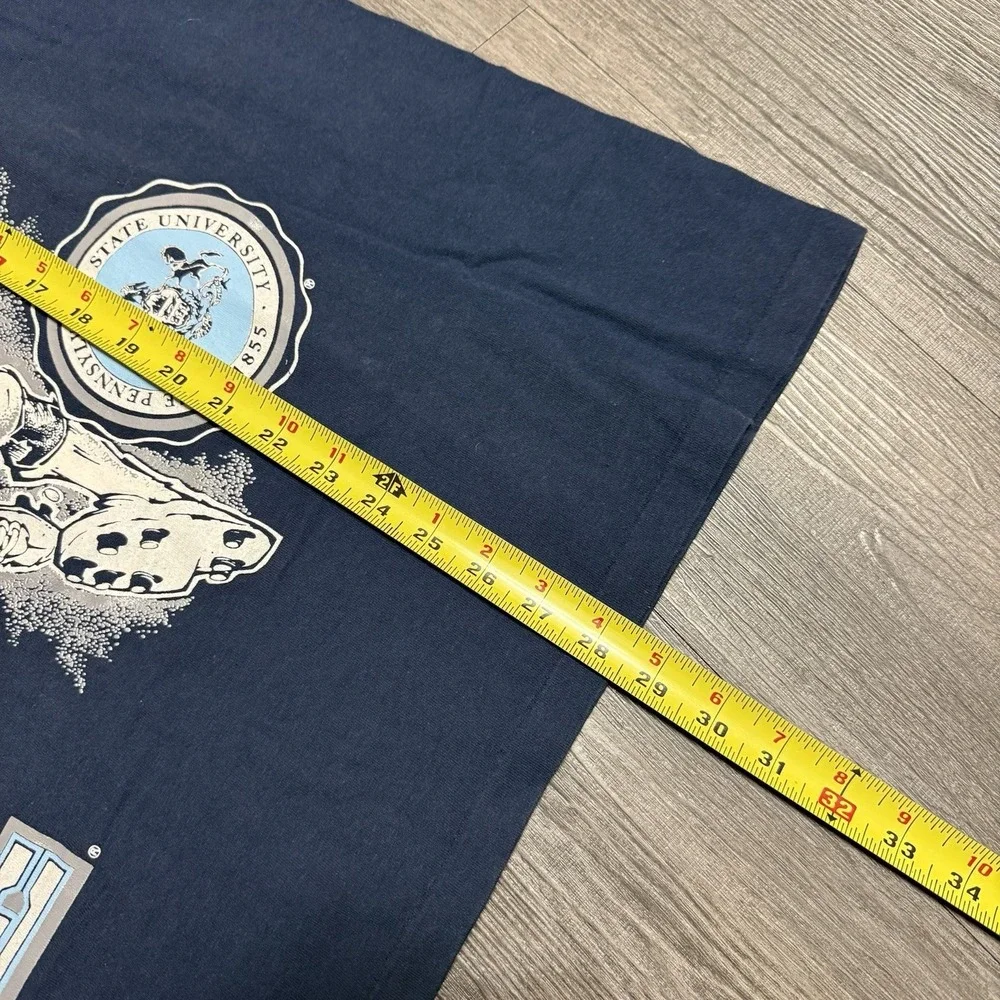 Vintage 1980s Penn State Tanktop Graphic T-Shirt Football NCAA Blue XL